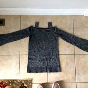 Michael Kors Metallic Black/Silver Sweater XS